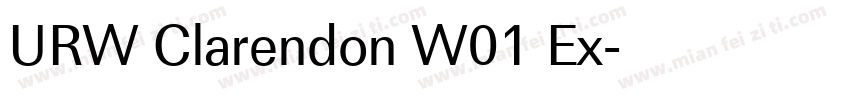 URW Clarendon W01 Ex字体转换